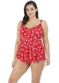 Koszulka kąpielowa Elomi Swim PLAIN SAILING ES7271RFL Non Wired Moulded Tankini Top Red Floral
