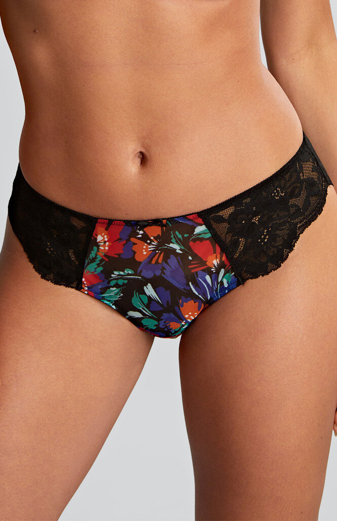 Slip Brasiliano Panache Quinn | Mutandina In Pizzo Nero, Composizione Morbida, Elegante Intimo Donna