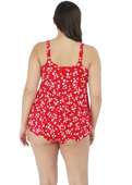 Strój kąpielowy Elomi Swim PLAIN SAILING ES7271RFL + ES7275RFL Non Wired Moulded Tankini Top + Bikini Brief Red Floral