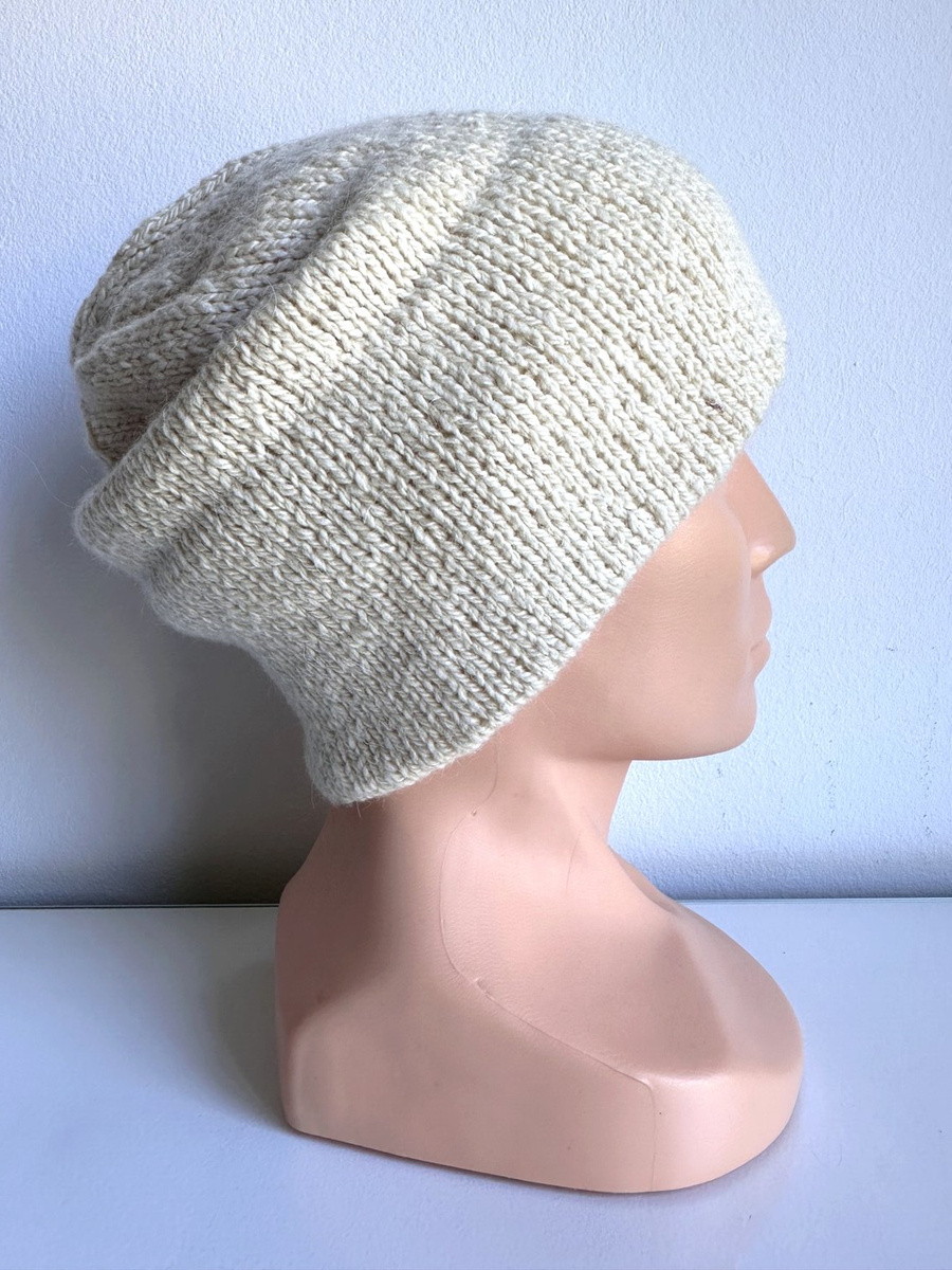 Ręcznie robiona Czapka hand made Tweed RONIA 03 Piaskowy