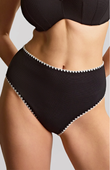 Wysokie majtki kąpielowe Panache Swim AURORA SW2035E High Waist Bikini Bottoms Aurora Black/White