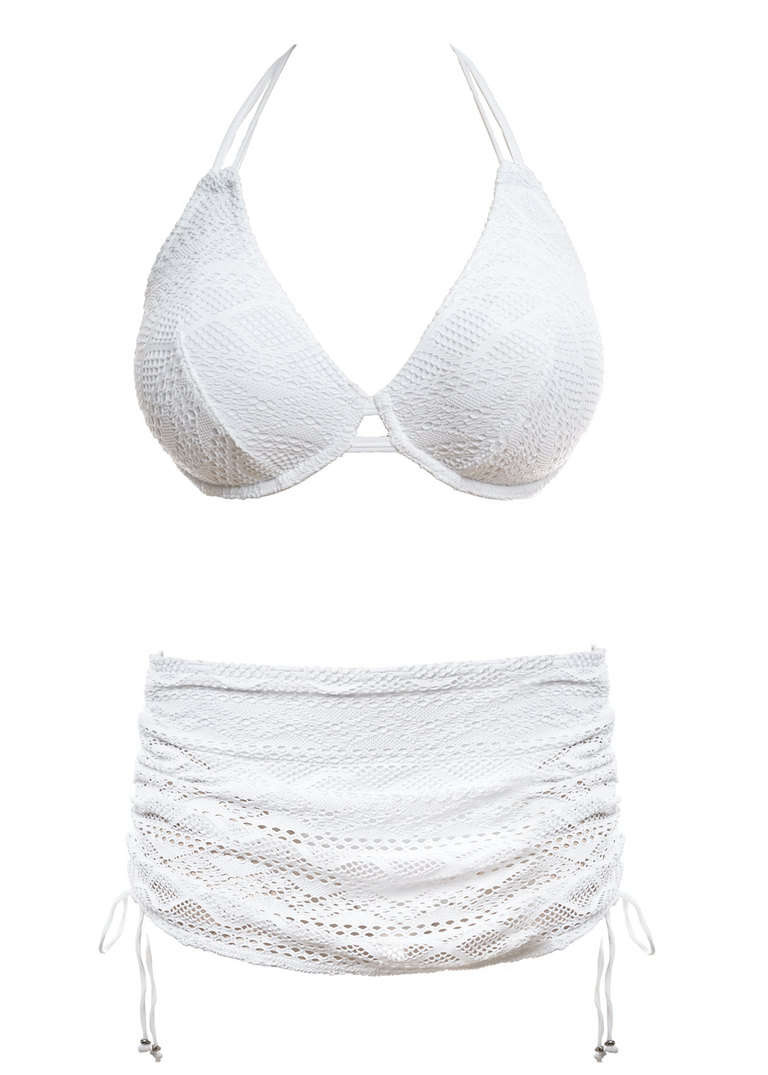 KOMPLET - Strój kąpielowy Freya SUNDANCE White - wybierz fasony i rozmiary (30F, 30G, 36F) + majtki