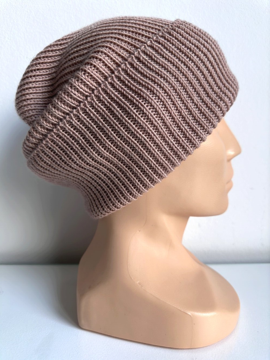 VARELLA – czapka merino beanie wywijana 100% baby merino 49 Pustynna Róża