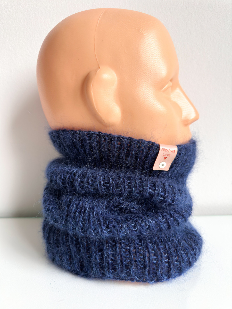 Ręcznie robiony KOMIN AUREA 100% Baby Merino plus moher - WYBIERZ KOLOR