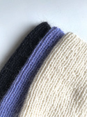 AUREA – ręcznie robiona ciepła czapka damska z baby merino + moher i jedwab 02/01 Ecru