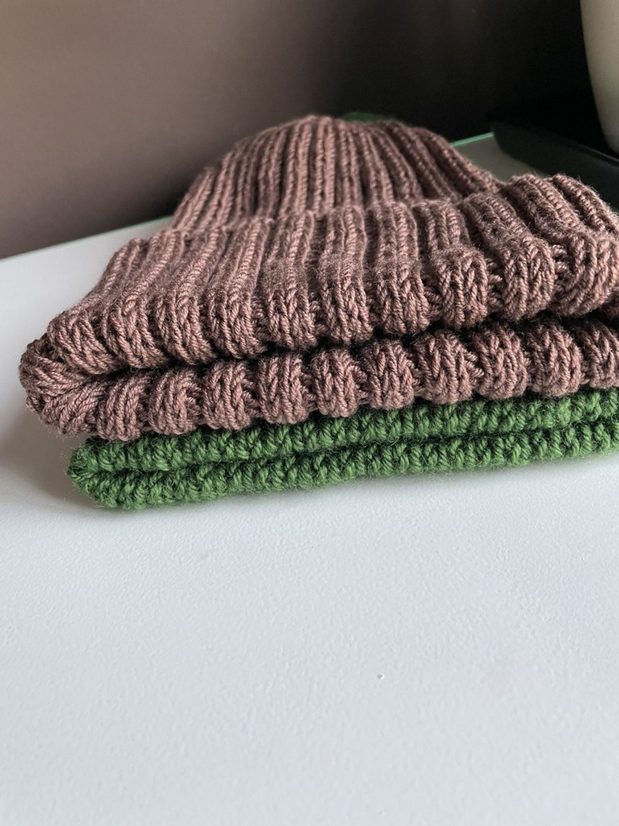 HELLI – czapka zimowa merino wywijana 52 Czekolada, unisex
