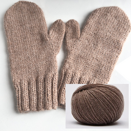 Wełniane Rękawiczki Kaszmir i Alpaka 622 Corteccia
