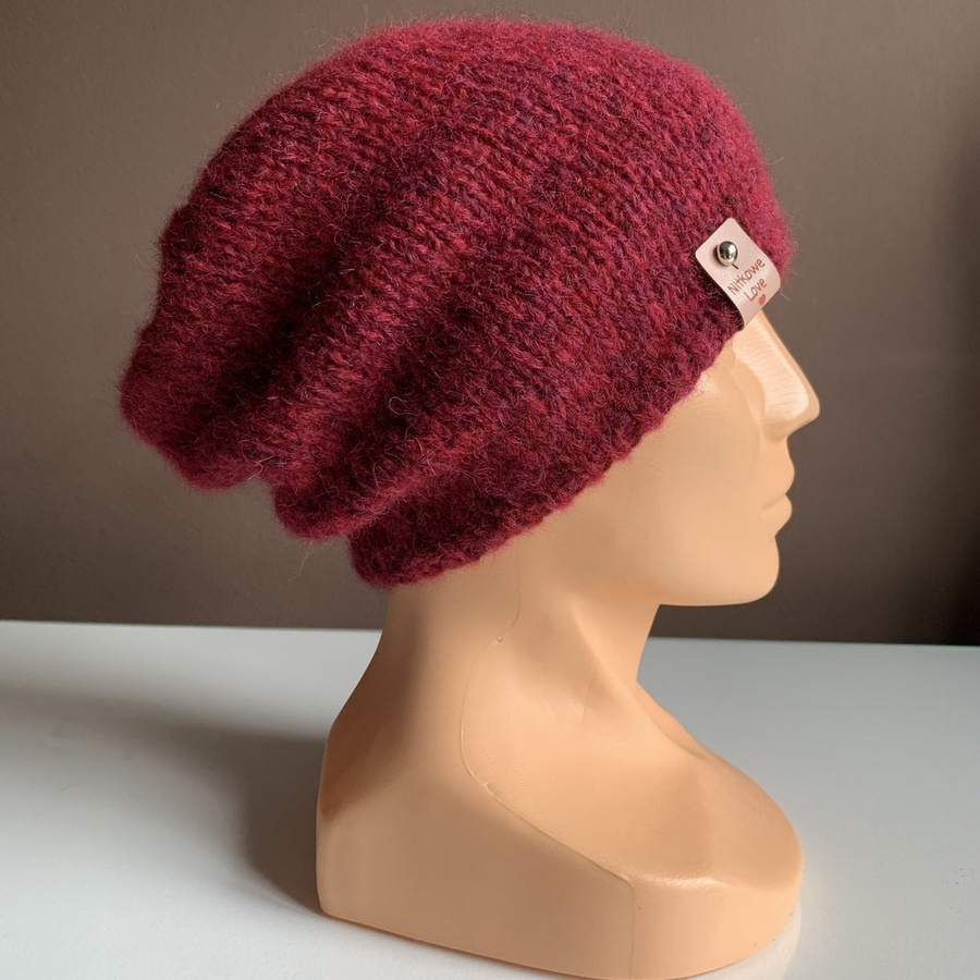CHMURKA Alpaca Beanie 07 Ruby Red
