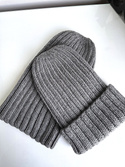 HELLI Beanie 100% Baby Merino Wool 19 Grey