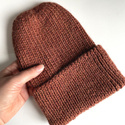 KIARA Turn-Up Beanie 100% Alpaca 9025 Brown