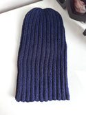 HELLI – czapka beanie z wełny baby merino 13 granatowy, jesienno-zimowa, unisex