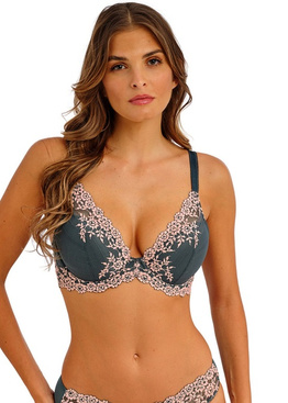 Biustonosz Wacoal EMBRACE LACE WA853291067 Plunge Underwire Bra Dark Slate/cloud Pink