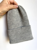 VARELLA Beanie-Mütze aus Merinowolle 100% Baby Merino 22 Hellgrau winterlich