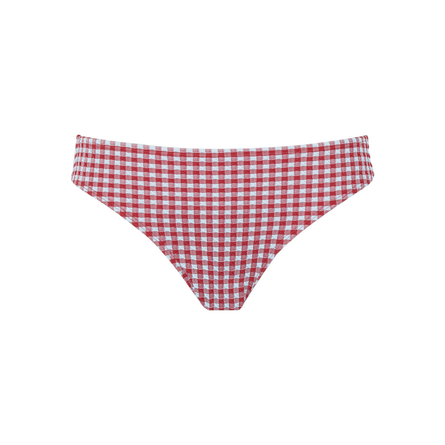 Figi kąpielowe Panache Swim GINGHAM SW1726D Classic Bikini Bottoms Red Gingham