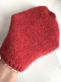 CHMURKA Beanie-Mütze aus Alpaka 25 Himbeerrot