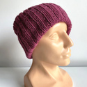 LAURIN Turn-Up Beanie 100% Alpaca 3770 Ciemna Fuksja
