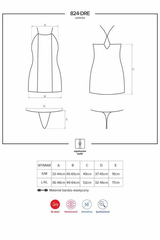 Koszulka nocna Obsessive 824-DRE-1