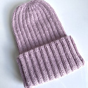 LAURIN Alpaca Beanie 100% Alpaca 3112 Pink with a Hint of Beige