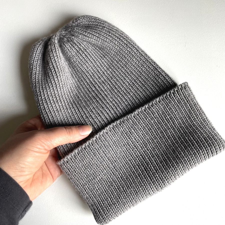VARELLA – czapka beanie z wełny merino 100% Baby Merino 19 Szary