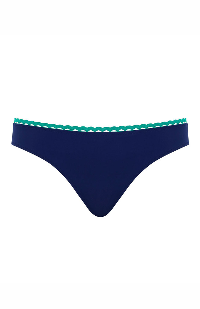 Figi kąpielowe Panache Swim RIC RAC SW1756B Brazilian Bikini Bottoms Ric Rac Navy
