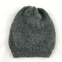 JONA– czapka z alpaki damska 100% alpaka 517 średni szary beanie zimowa