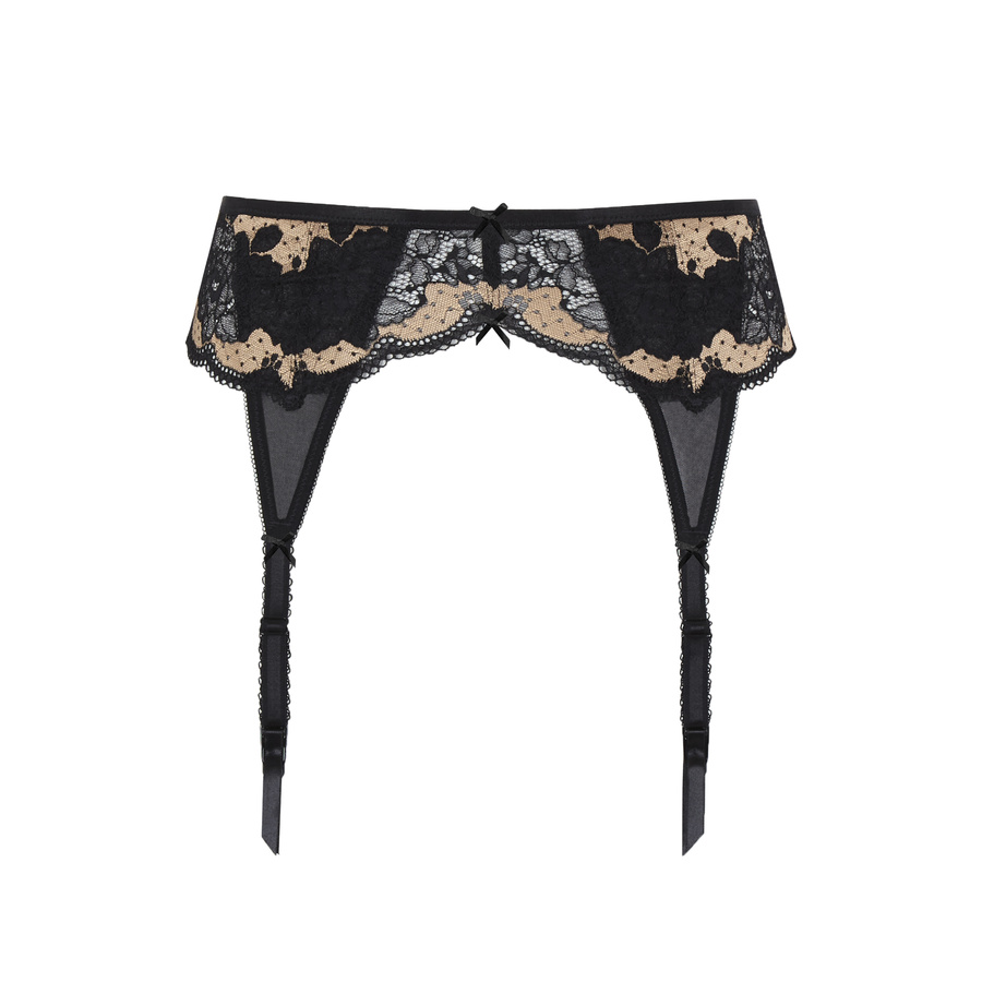 Pas do pończoch Panache CLARA 7257 Suspender Black/Vintage Gold