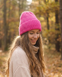 ELARA Turn-Up Cashmere and Silk Beanie 662 Marilyn Nitkowe Love