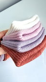 VARELLA – czapka z wełny merino 48 Blush zimowa