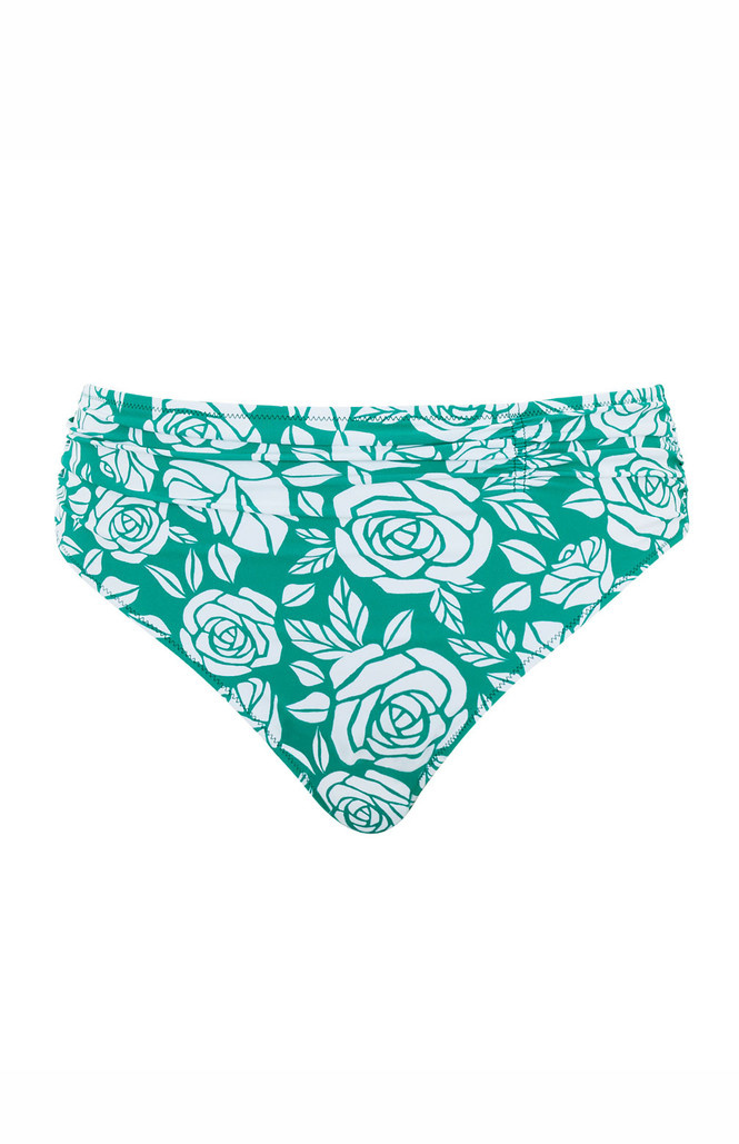 Figi kąpielowe midi Panache Swim ENGLISH ROSE SW1729B Midi Gathered Bikini Bottoms English Rose Print