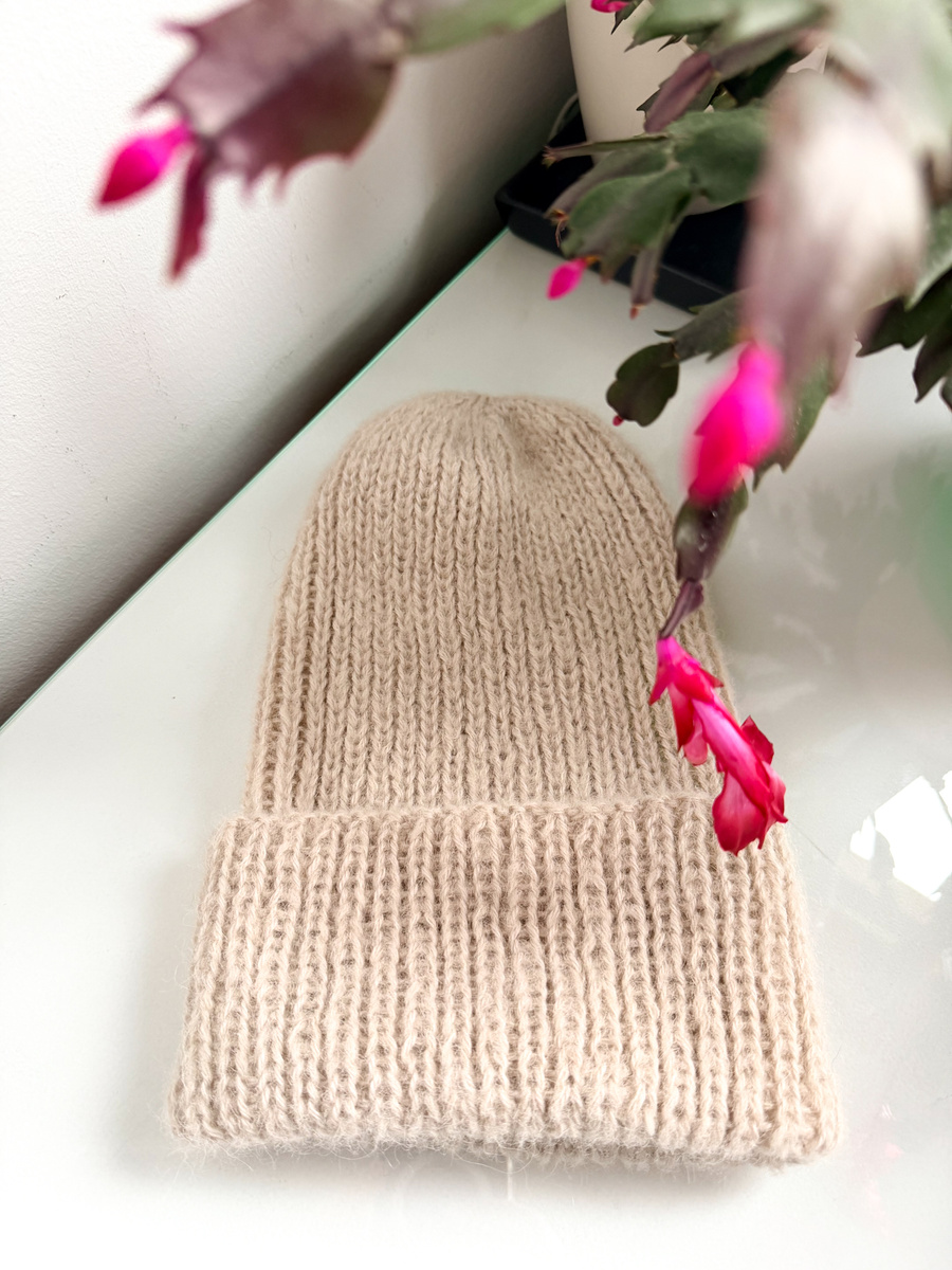 MORGANA – czapka damska zimowa alpaka + jedwab 9036/40 Marcepan