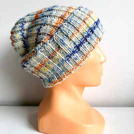 Wywijana czapka merino HELLI 100% Baby Merino 32 Turkusowy