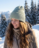 VARELLA Beanie-Mütze aus Baby-Merinowolle 58 lody pistacjowe