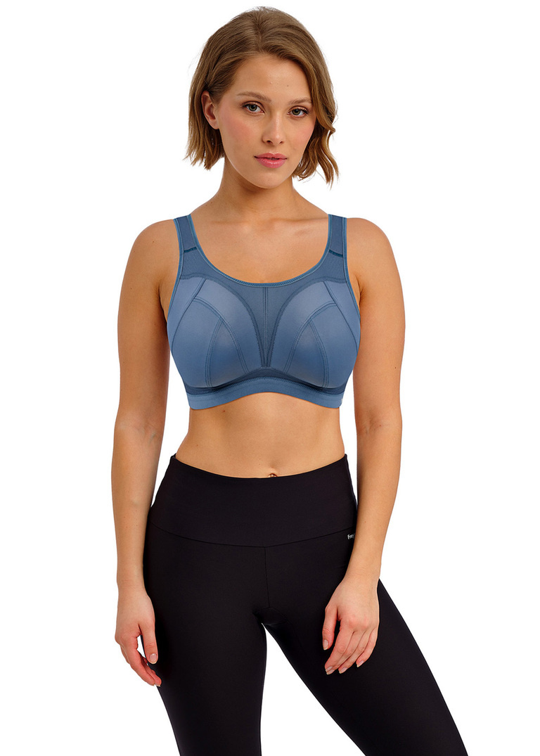 Bezfiszbinowy biustonosz sportowy Freya Active DYNAMIC AC4014SLB Non Wired Sports Bra Pure Steel Blue
