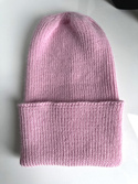 Czapka wywijana HELEN 100% Alpaka 3140 Jasny Róż
