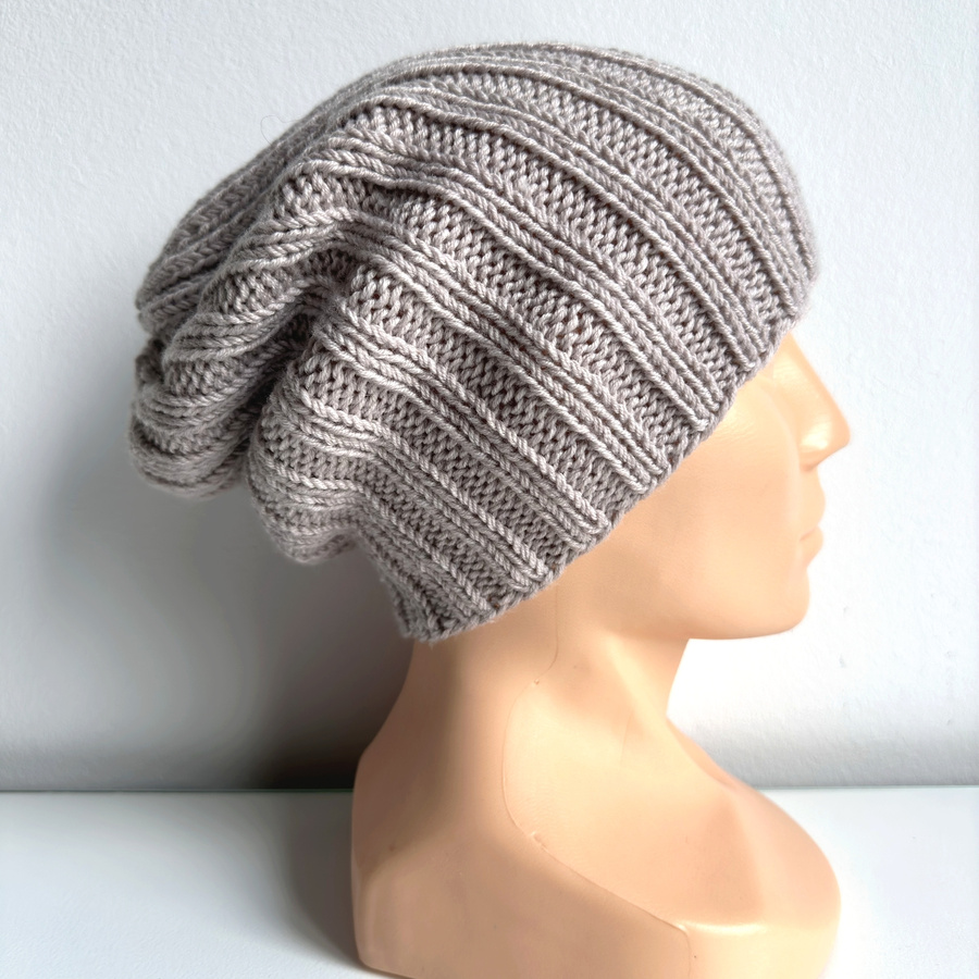 HELLI – czapka zimowa damska beanie z wełny baby merino 23 Jasny Beż