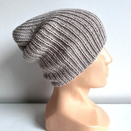 NANA – czapka beanie merino 100% Baby Merino 23 Jasny Beż jesienno-zimowa