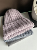 LAURIN Mütze mit Umschlag 100% Alpaka 4010 jasna lawenda