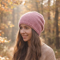 CHMURKA Handmade Women’s Alpaca Beanie 24 Medium Pink