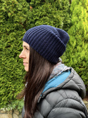 NANA – czapka beanie z wełny merino 100% Baby Merino 13 Granatowy