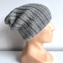 LAURIN – czapka z alpaki 100% jesienna zimowa 501 jasny szary