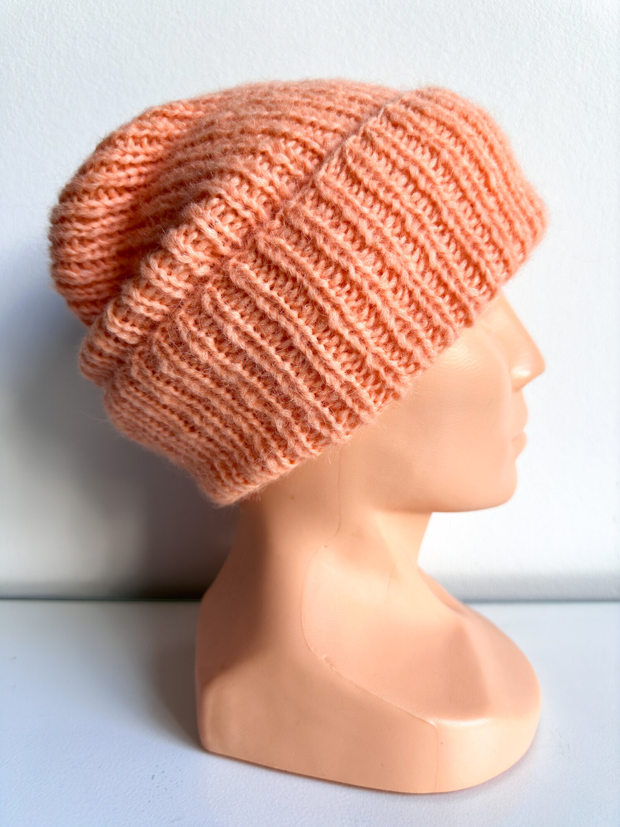 CHMURKA Handmade Alpaca Beanie 54 Słodka Morela