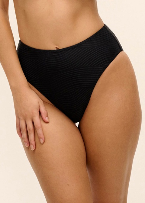 Wysokie majtki kąpielowe Freya Swim CALA CUBA AS208078BAS High Waist Bikini Brief Black Sands