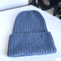 CHMURKA Handmade Turn-Up Alpaca Beanie 17 dżins