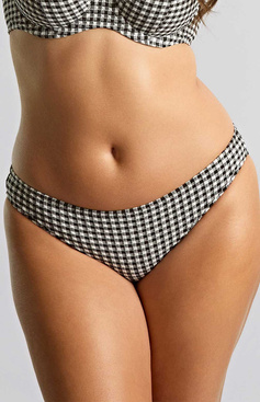 Figi kąpielowe Panache Swim BLACK GINGHAM SW1726D Classic Bikini Bottoms Black Gingham