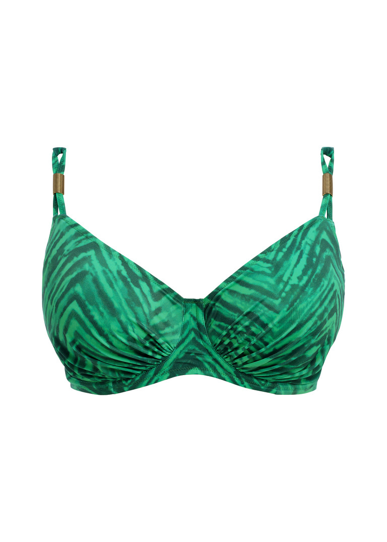 Biustonosz kąpielowy Fantasie PUNTA MITA FS505501EMD Uw Gathered Full Cup Bikini Top Emerald