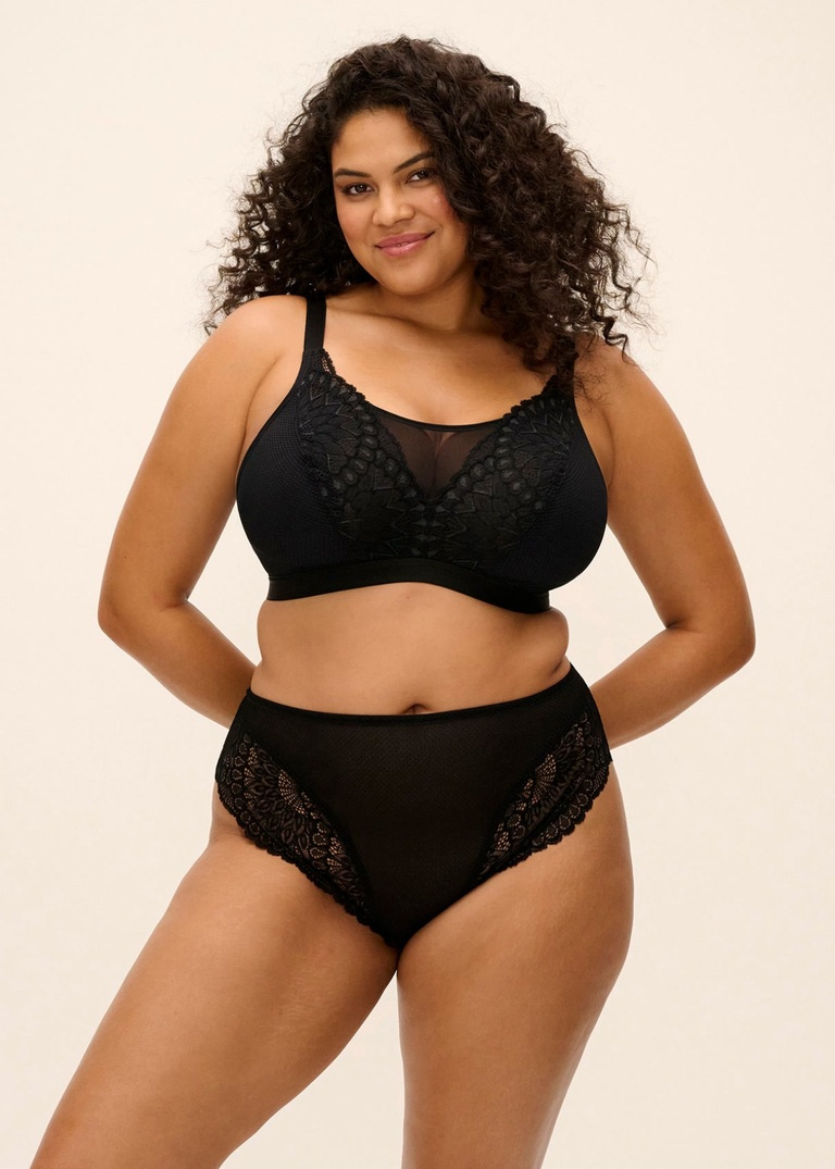 Biustonosz bezfiszbinowy Elomi TIERNIE EL303317BLK Non Wired Bralette Black