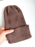 VARELLA – czapka z wełny baby merino 62 średni brąz zimowa