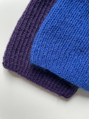 Handgemachte Damenmütze AUREA 100% Baby Merino plus Mohair und Seide 33/21 Leuchtendblau