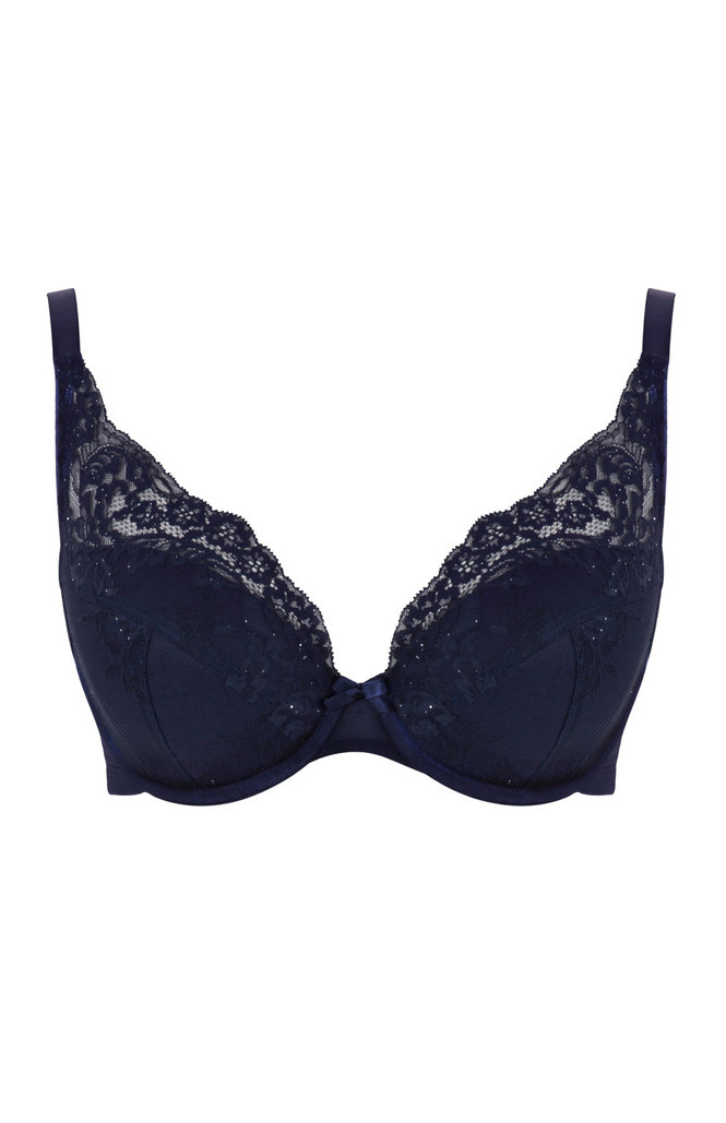 Biustonosz Panache ANA 9397 High Apex Padded Plunge Bra Midnight Sequin