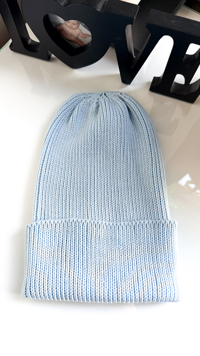 VARELLA Baby Merino Wool Beanie 11 Steel Blue Winter